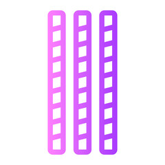 paper straw gradient icon