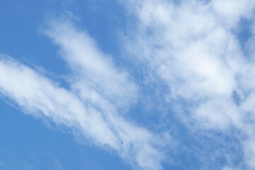 Summer blue sky cloud gradient light white background. Beauty clear cloudy in sunshine calm bright winter air bacground. Gloomy vivid cyan landscape in environment day horizon skyline view