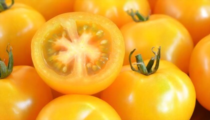 fresh organic yellow tomatoes