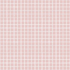 Pink and white squared seamless pattern pink isolated background.