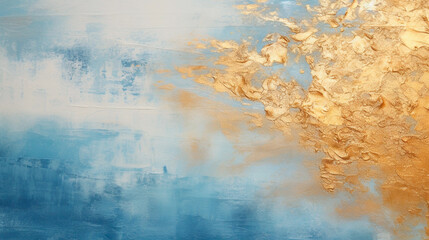 abstract blue and yellow background with grunge texture and brush strokes