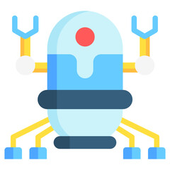 Nanobot multi color icon. relate to robotic engineering and technology theme. use for UI or UX kit, web and app development.