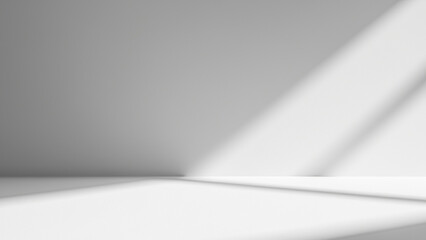 Geometric Play of Light and Shadow on White Studio Background