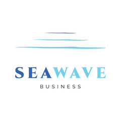 Sea Wave Icon Logo Design Template
