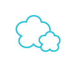 White clouds icon. From blue icon set.