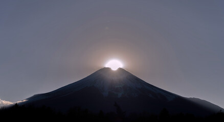 ダイヤモンド富士　忍野村