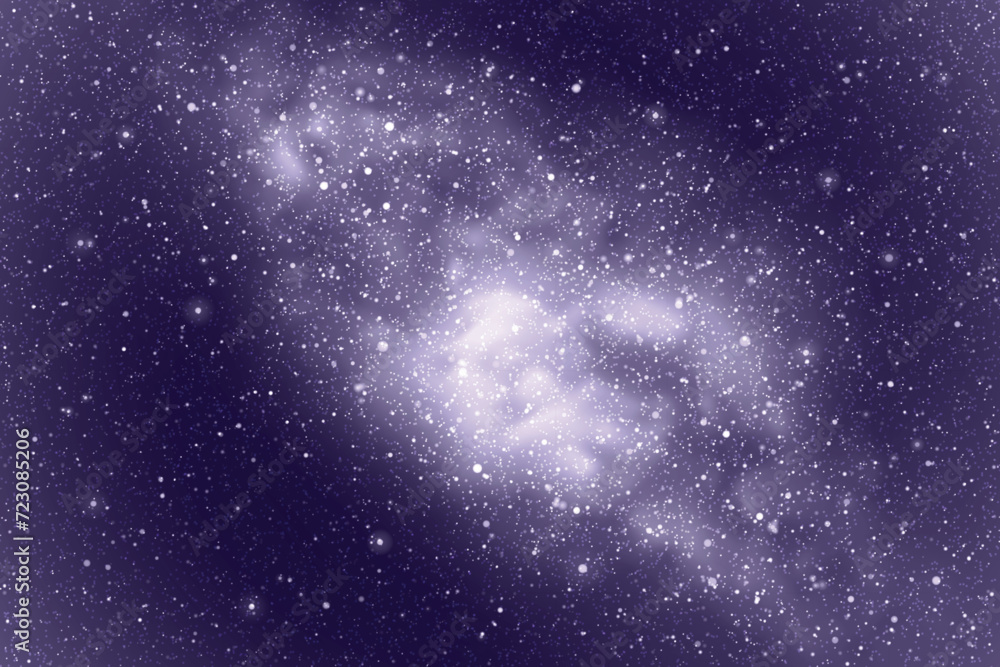 Canvas Prints night starry sky and milky way. monochrome cold blue space background
