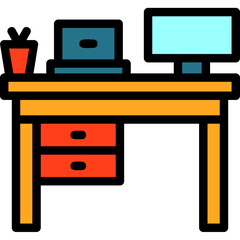 Remote work workspaces Icon