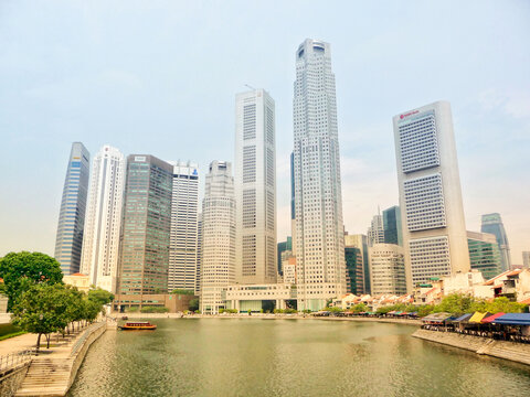 Panoramic view of Singapore skyline