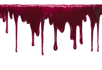 dark pink paint dripping on a transparent background