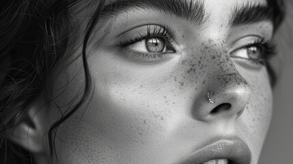 close up portrait of a woman