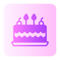 birthday cake gradient icon
