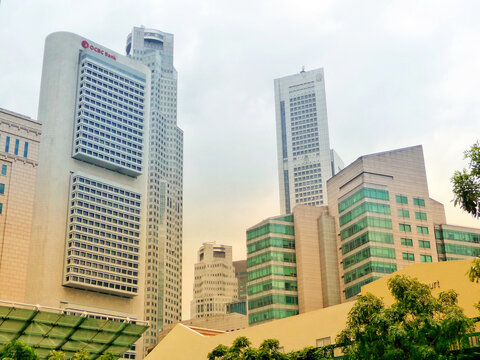 Panoramic view of Singapore skyline