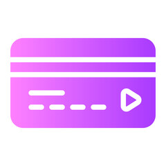 credit card gradient icon