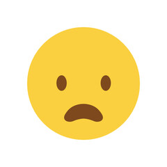 Fototapeta premium Shocked sad face emoji vector