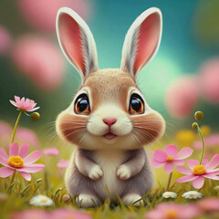 cute rabbit animal nature