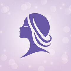  beauty woman fashion logo boutique abstract design vector icon illustration