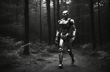 Robot in the forest