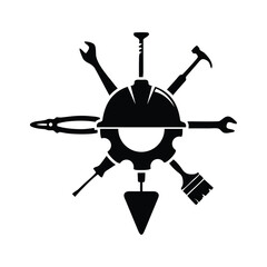 Tool construction logo design vector,editable eps 10