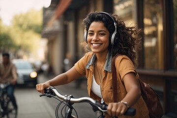 woman in a bike