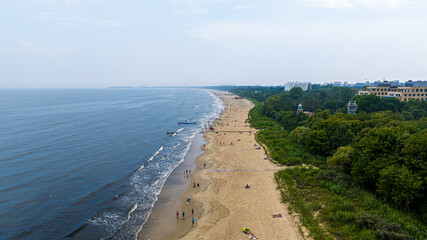 Plaża w Sopocie morze baltyckie