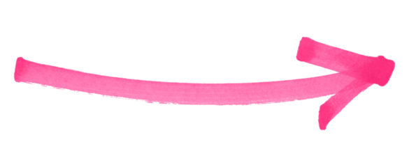 pink arrows isolated on transparent background