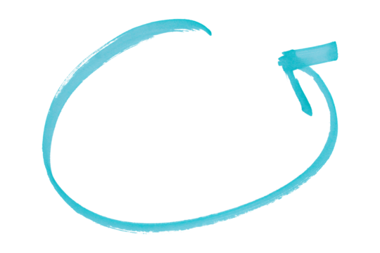 Light blue arrows isolated on transparent background.