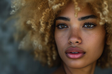 Close-Up of Woman With Blonde Hair