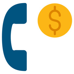 Customer care service bank icon, flat design style icon, colour icon vector illustration.