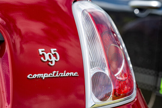 Fiat Abarth 595 Competizione Close up of Rear Light and Badge
