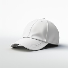 Grey baseball cap isolated on white background