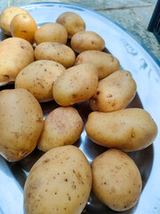 potatoes on market stall