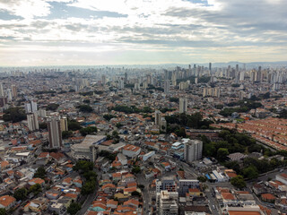 São Paulo Metropolis seen from above in the east zone region
