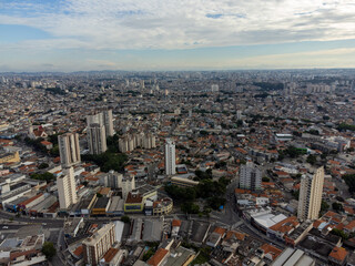 Fototapeta na wymiar São Paulo Metropolis seen from above in the east zone region