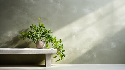 Elevated Elegance: Stucco-Made Pedestal Infused with Nature's Touch for Exquisite Product Presentation 