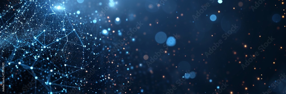 Poster animated background with technology and communication concept