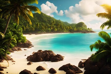 An Impressive Breathtaking Beauty of Caribbean Coast (JPG 300Dpi 10800x7200)