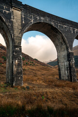 Close up from the Glenfinnan Bridge in Scotland.