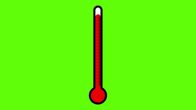 animated thermometer temperature Celsius Fahrenheit Reaumur green screen looping pop out alpha