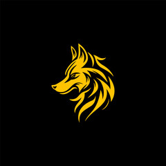 Fototapeta premium Wolf logo design vector template