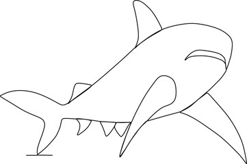 dolphin fish continuous line
