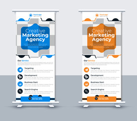 Modern business roll up banner design template, Vector Illustrator