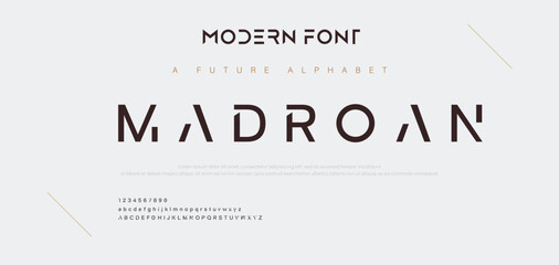 Abstract modern urban alphabet fonts. Typography sport, simple, technology, fashion, digital, future creative logo font. vector illustration