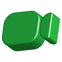 Modern 3D Green Template WhatsApp Interface Illustration. Internet network concept.
