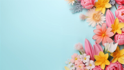 easter sale background with copy space , generated by AI - obrazy, fototapety, plakaty