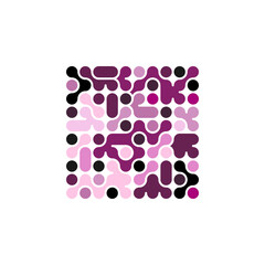 blob trendy pattern in violet colors, blob background. Vector illustration