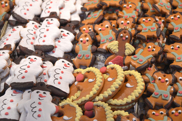 Galletas típicas de Navidad en un mercadillo navideño de Alemania