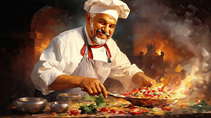 Ageless Artistry: A Pizza Symphony