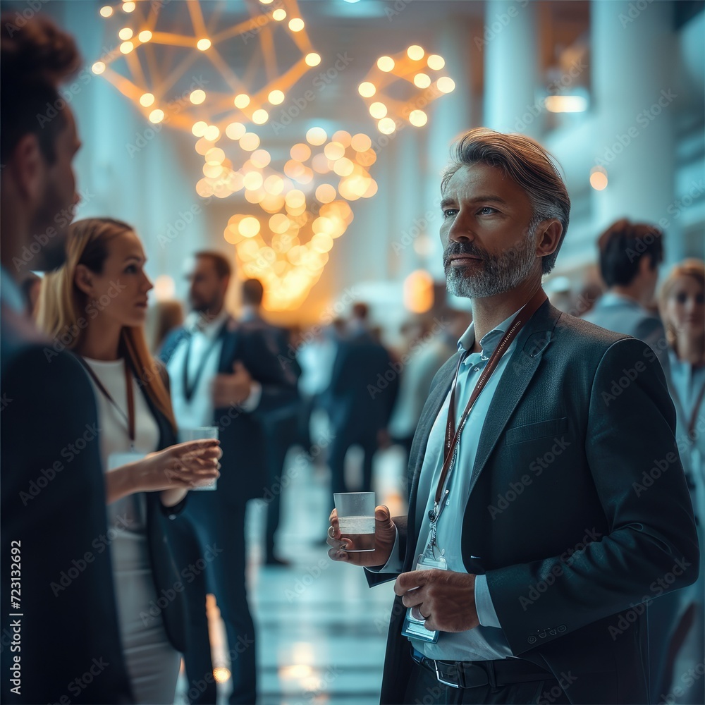 Poster experts are discussing industry developments and the latest information at a networking industry con