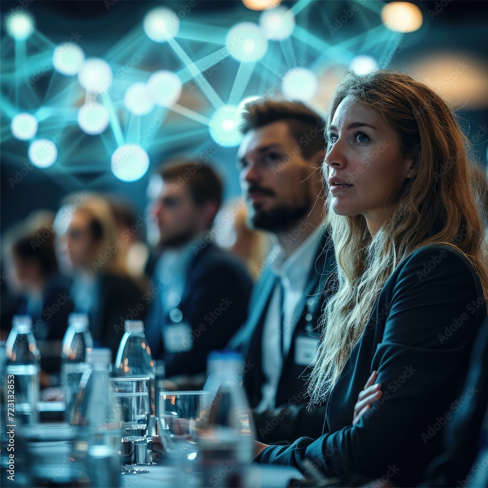 Aufkleber experts are discussing industry developments and the latest information at a networking industry con